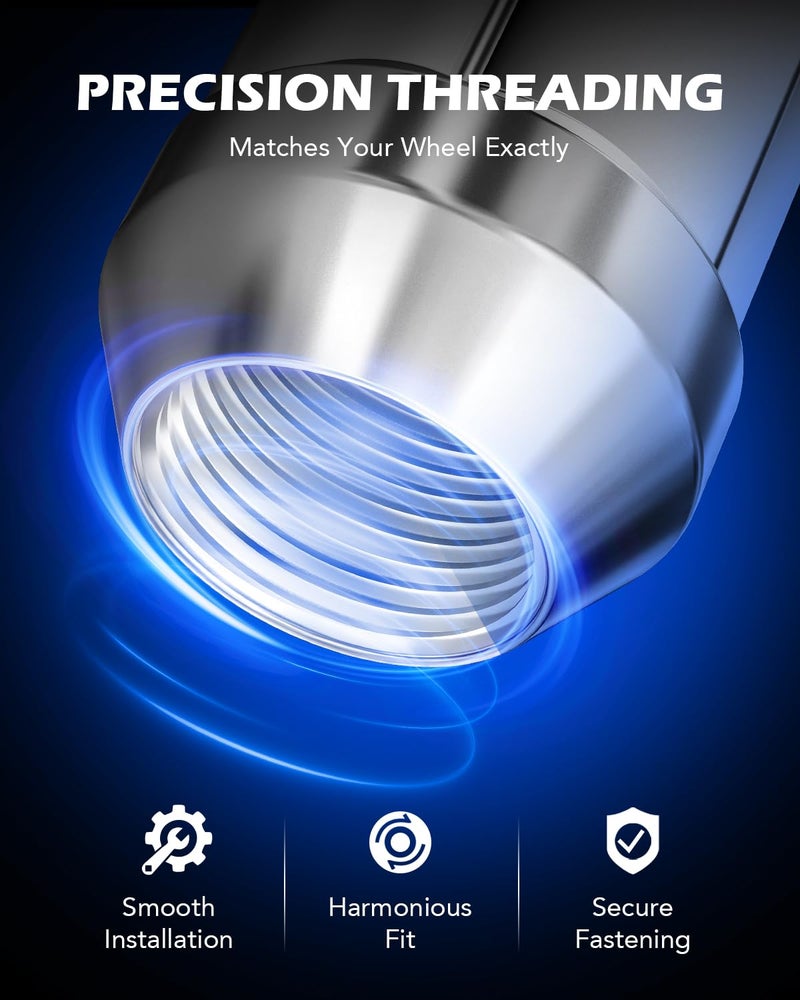 Orion Motor Tech صواميل العجلات أورايون موتور تكنولوجي 1/2x20، صواميل العجلات 1/2''-20 متوافقة مع فورد إكسبلورر جيب جراند شيروكي رانجلر ليبرتي كوماندر لينكولن MKX والمزيد، مجموعة من 20 - Image 5